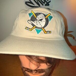 Vintage Beige Anaheim Mighty Ducks  hat